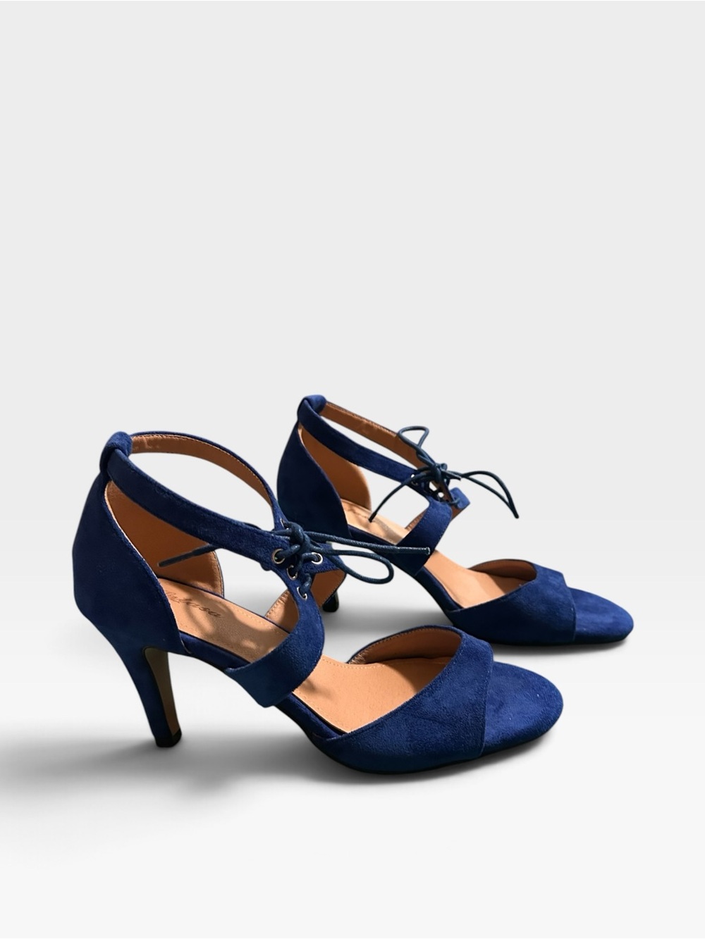 Latasa Royal Blue Lace-Up Heels EU 41 Approx US 9